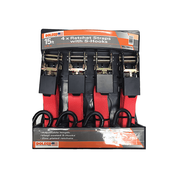 1 in. x 15 ft. Ratcheting Utility Tiedowns