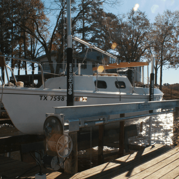 10,000 lb. Galvanized Pile Mount Boat Lift