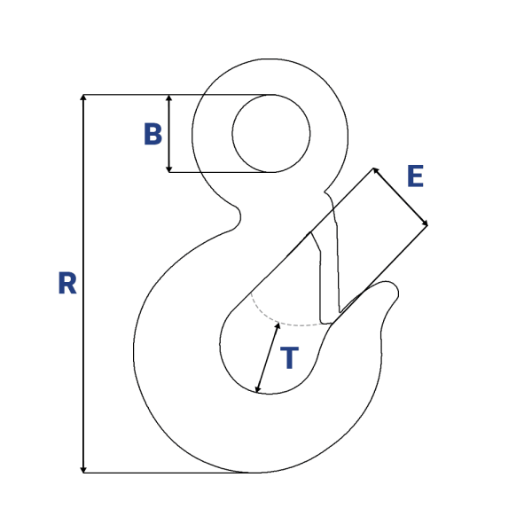 2 Ton Eye Hoist Hook