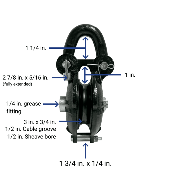 3 in. 1.5 Ton Painted Snatch Block