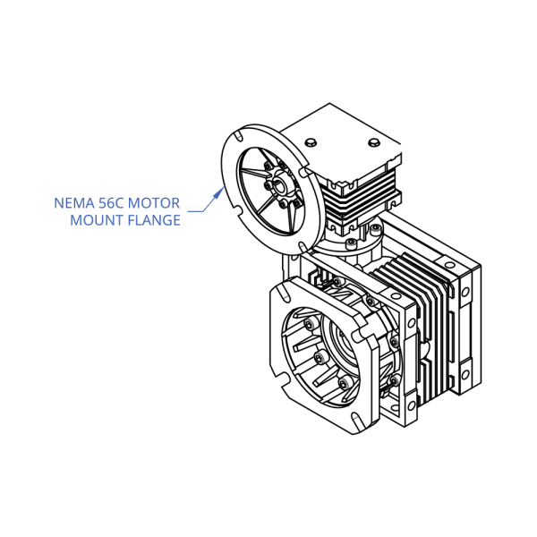 A-Drive 40:75 Double Worm Reducer Gearbox