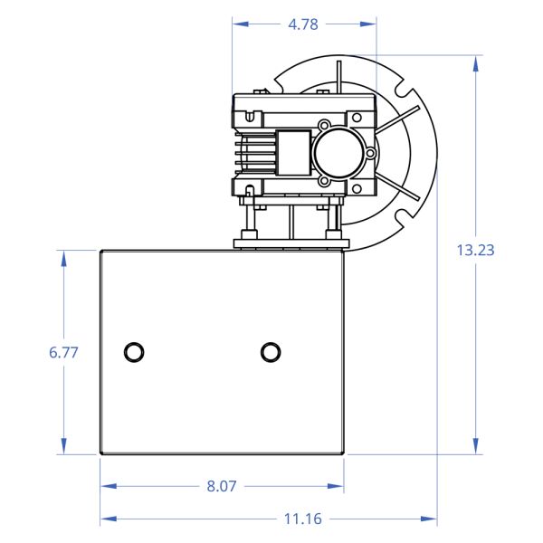 A-Drive 40:75 Double Worm Reducer Gearbox