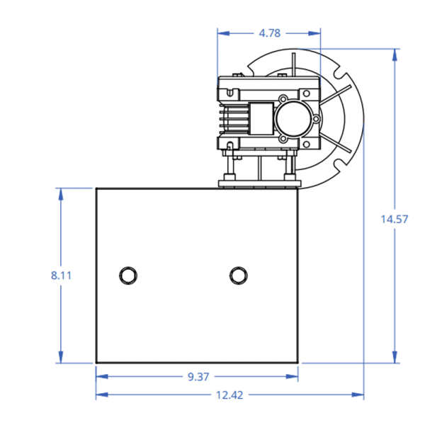 A-Drive 40:90 Double Worm Reducer Gearbox