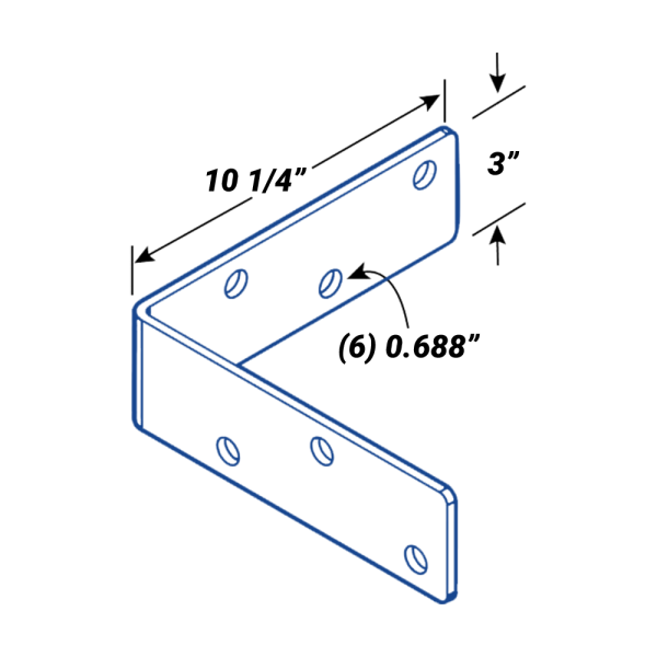 10 1/4 in. x 3 in. Angle Bracket/Clip