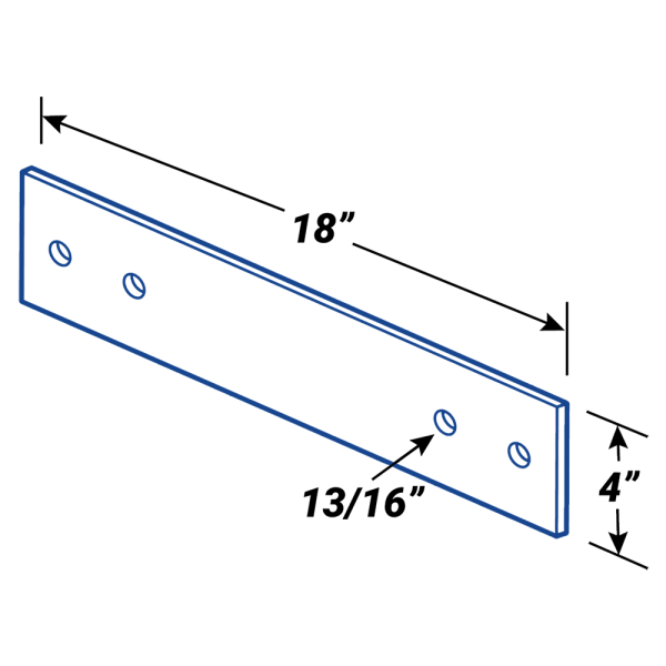 4 in. x 18 in. Backing Plate/Hurricane Strap