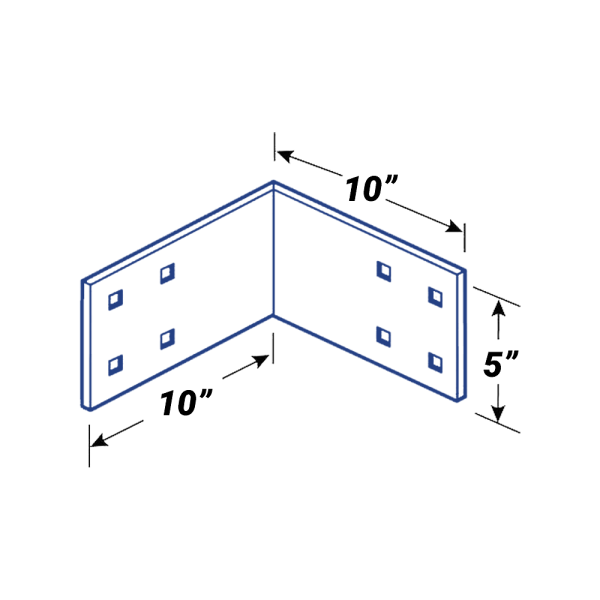 10 in. x 5 in. Outside Corner End