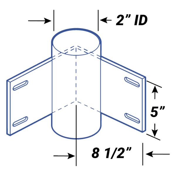 Inside Corner Pipe Holder 2 in. ID