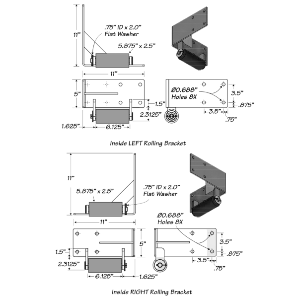 Inside Rolling Ramp Bracket