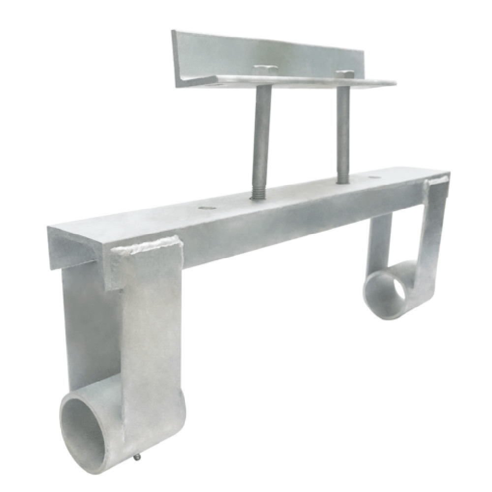 Galvanized Dual Pipe Support for Steel Beams