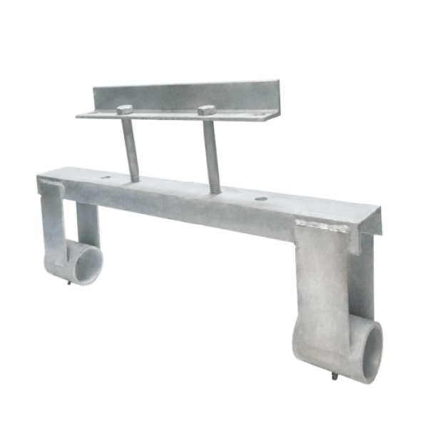 Galvanized Dual Pipe Support for Steel Beams