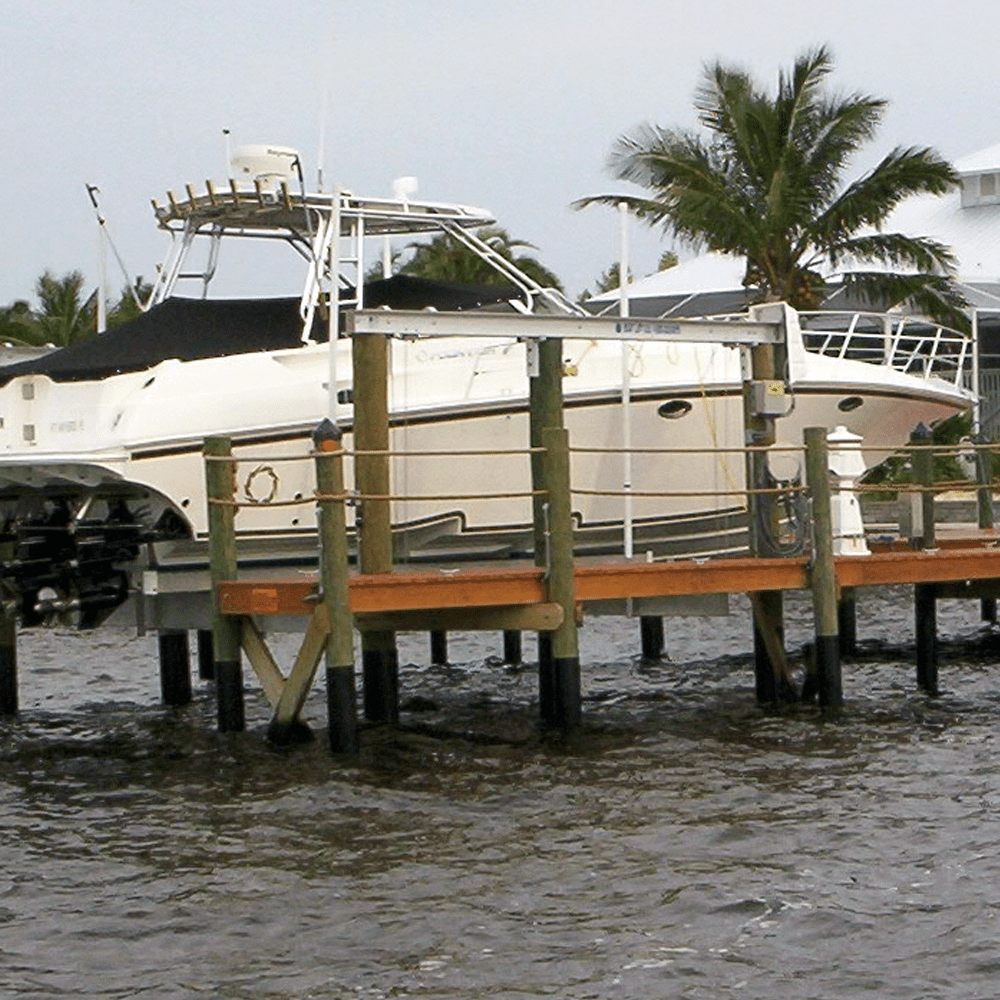 20,000 lb. Aluminum Six Post Pile Mount Boat Lift