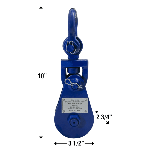 2 Ton Swivel Shackle Snatch Block