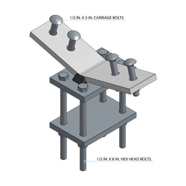 Galvanized Pontoon V Bunk Bracket Kit