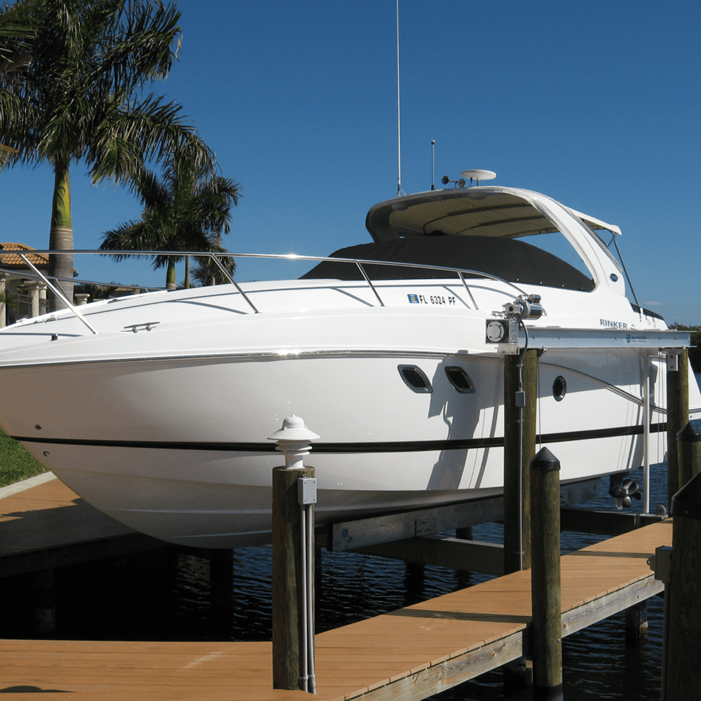 16,000 lb. Aluminum Four Post Pile Mount Boat Lift