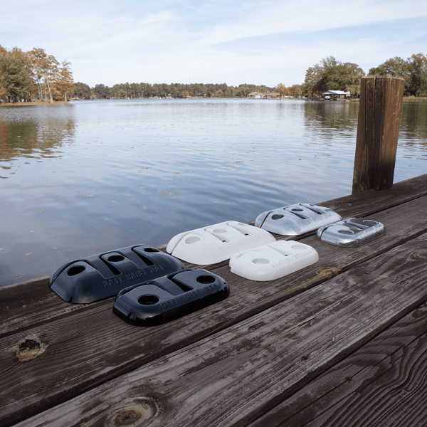 White Aluminum Flip-Up Dock Cleat