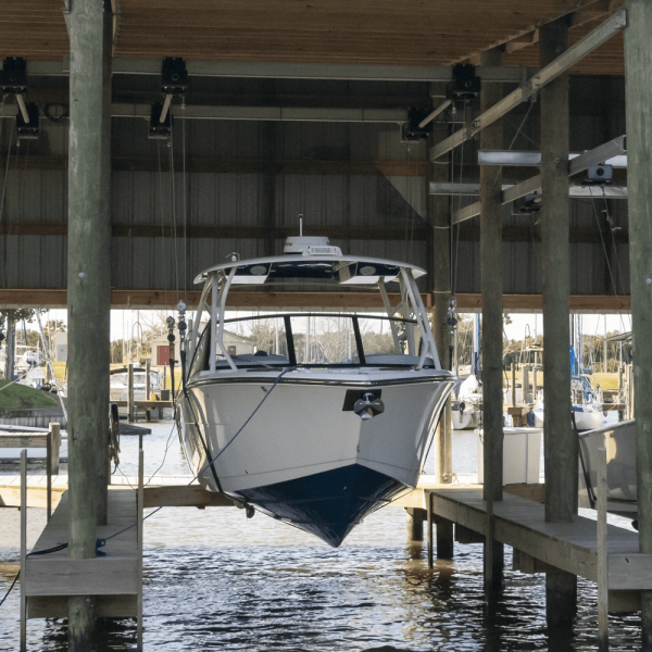 The Max Overhead V-Hull Boat Lift