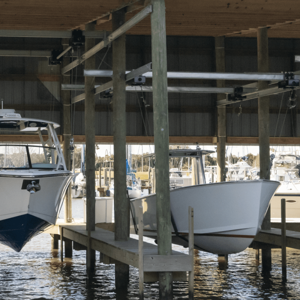 The Max Overhead V-Hull Boat Lift