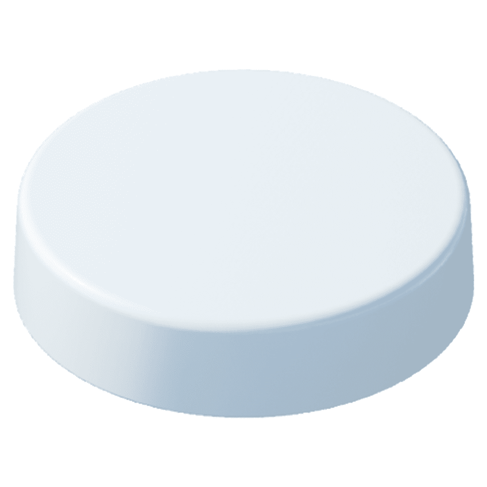 White Round Flat Piling Caps