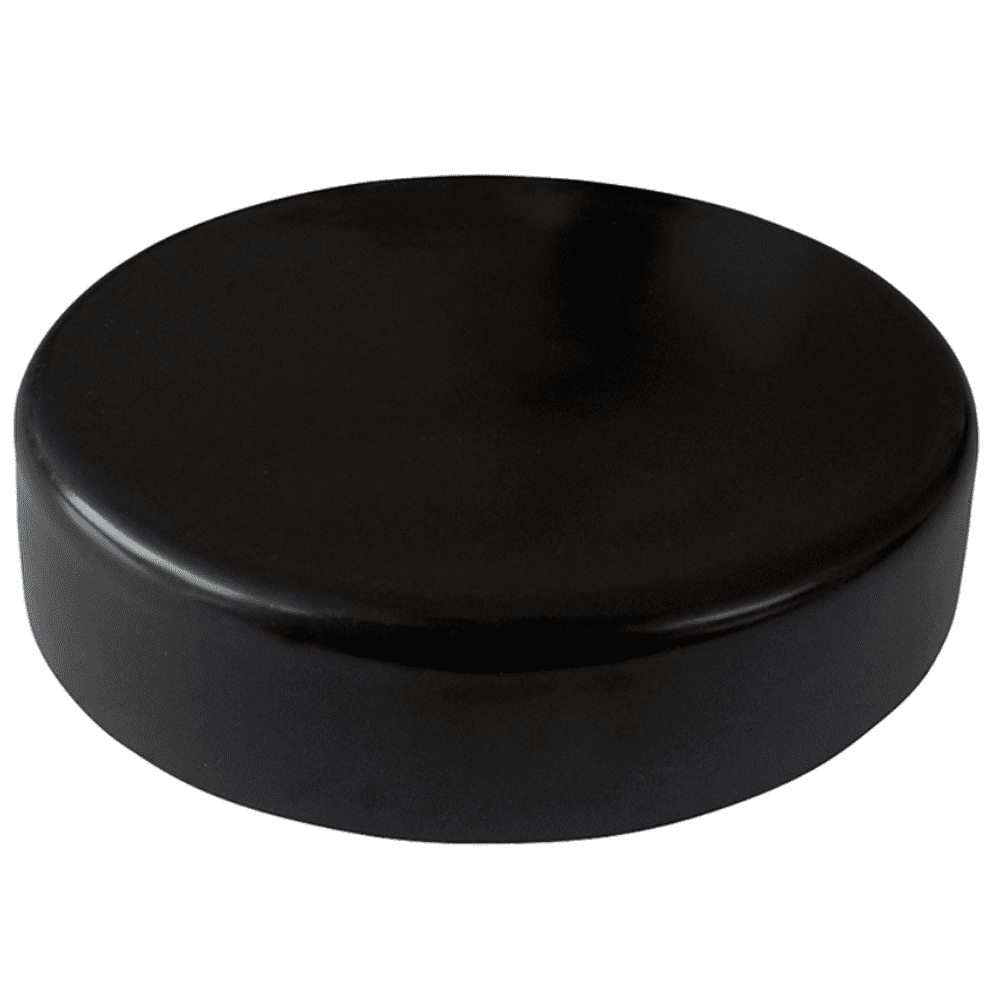 Black Round Flat Piling Caps