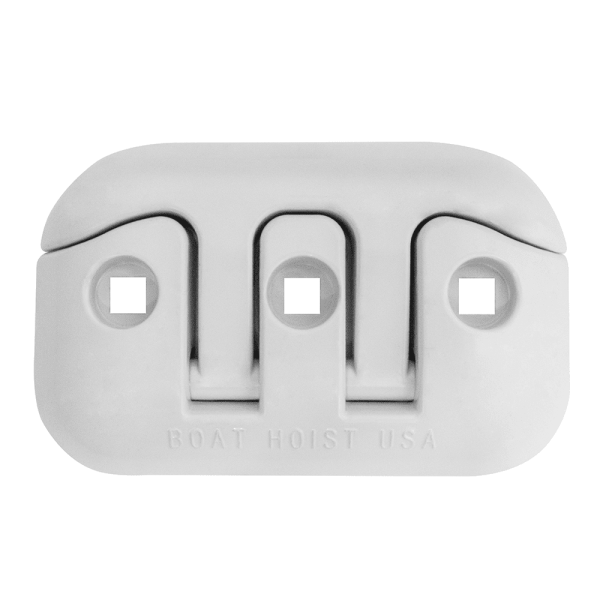 White Aluminum Flip Up Dock Cleat